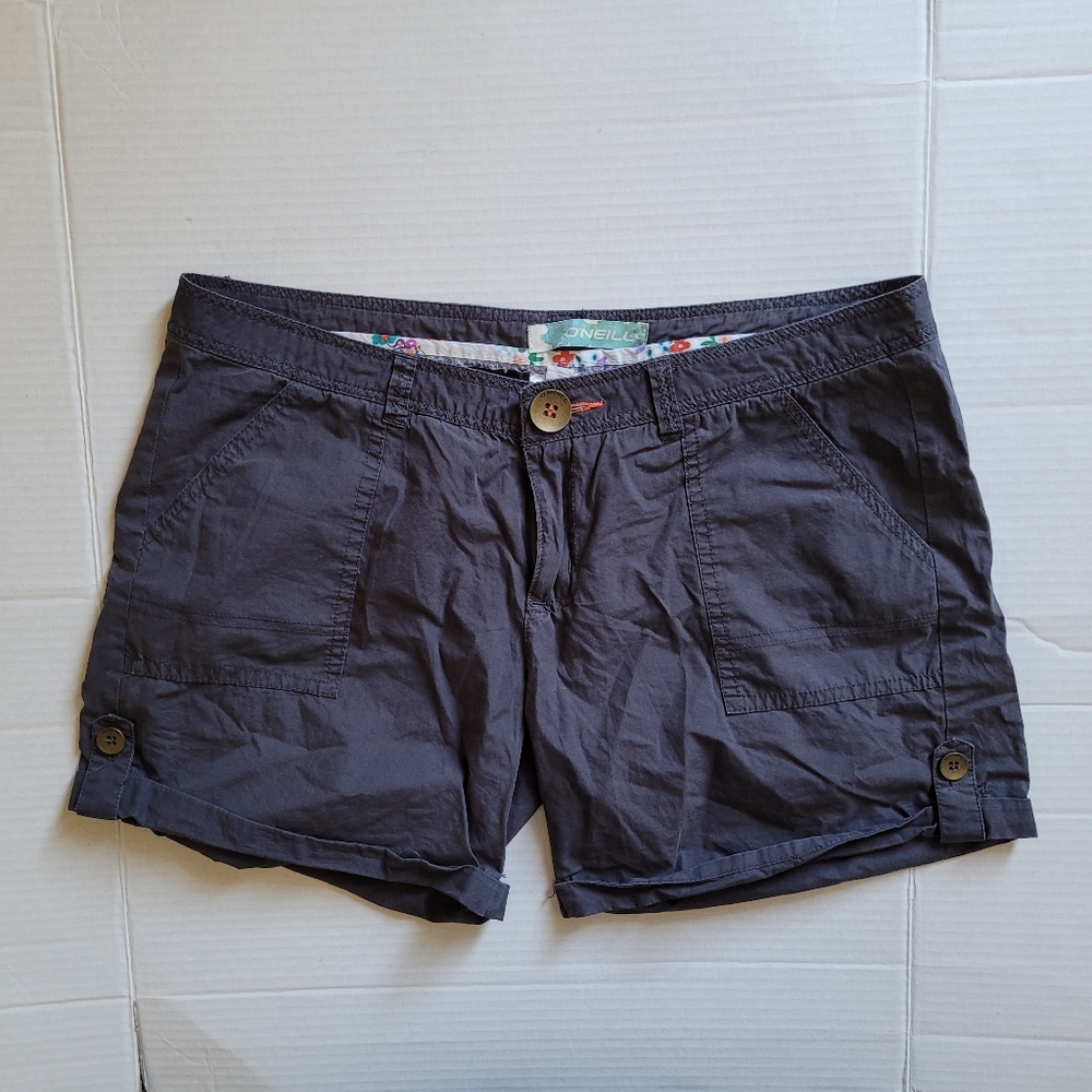O'Neill shorts grey low rise summer outdoor size 9 gray neutral beach preppy